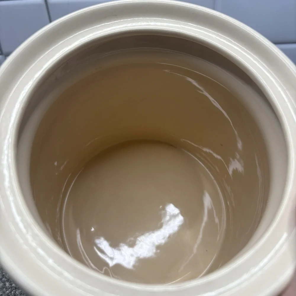 Country Quilt Canister VTG Ceramic Made In Mexico Lofisa Cottage Core Ducks Cats